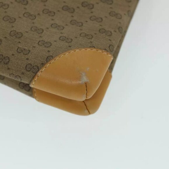 GUCCI Micro GG Canvas Shoulder Bag PVC Leather Beige 007 92 5548 Auth th3994 - Picture 13 of 16